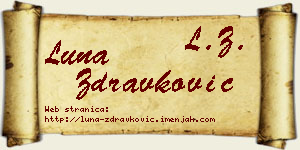 Luna Zdravković vizit kartica
